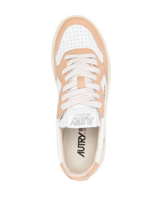 Women's Medalist Bi-Color Low-Top Sneakers Beige - AUTRY - BALAAN 2