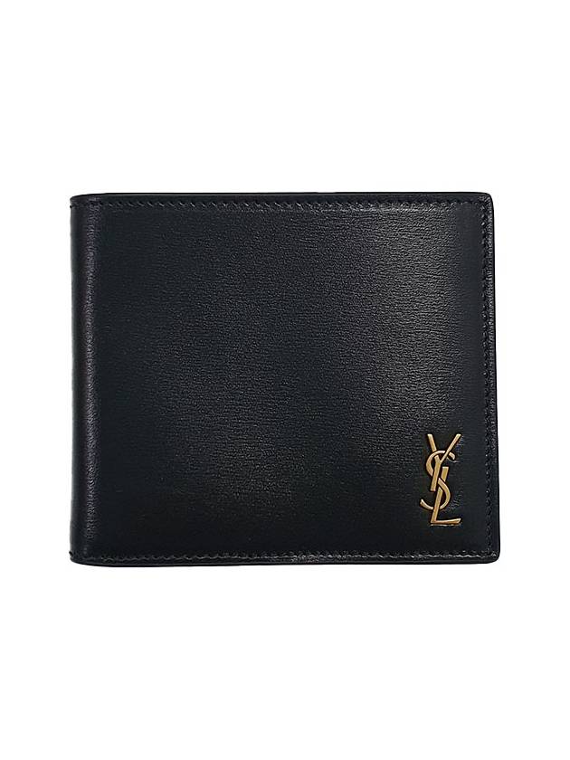 Tiny Monogram Half Wallet Black Gold - SAINT LAURENT - BALAAN 2