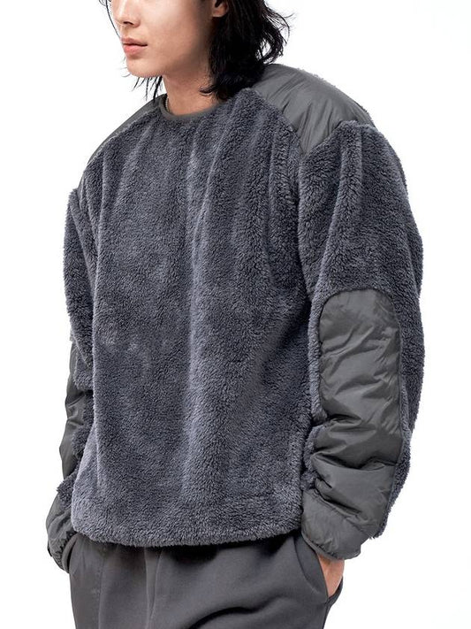 Cozy Fleece Sweatshirt Mud Grey - BLACKMAMBA - BALAAN 1