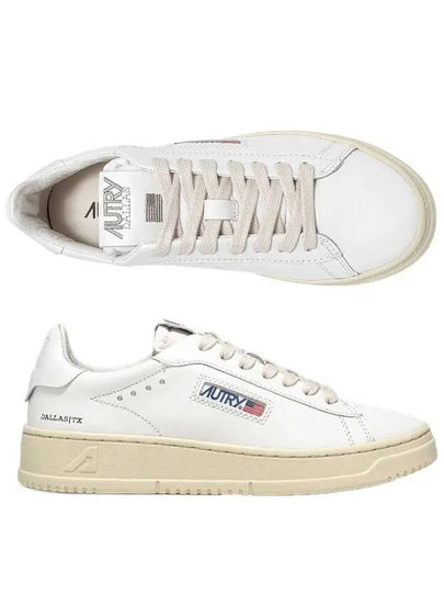 Dallas White Tab Leather Low Top Sneakers White - AUTRY - BALAAN 2