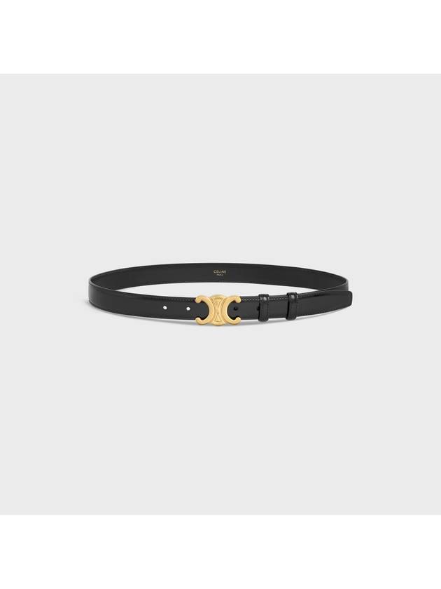 Triomphe Taurillon Medium Leather Belt Black - CELINE - BALAAN 3