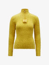 Half Zip-Up Knit Top Yellow - MONCLER - BALAAN 2