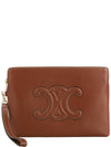 Triomphe Smooth Calfskin Strap Small Pouch Bag Tan - CELINE - BALAAN 2