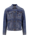 Classic Logo Tab Flap Pocket Denim Jacket Blue - TOM FORD - BALAAN 2