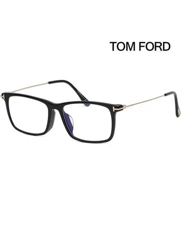 Blue light blocking glasses frame TF5758FB 001 Asian fit eyesight protection horn frame - TOM FORD - BALAAN 1