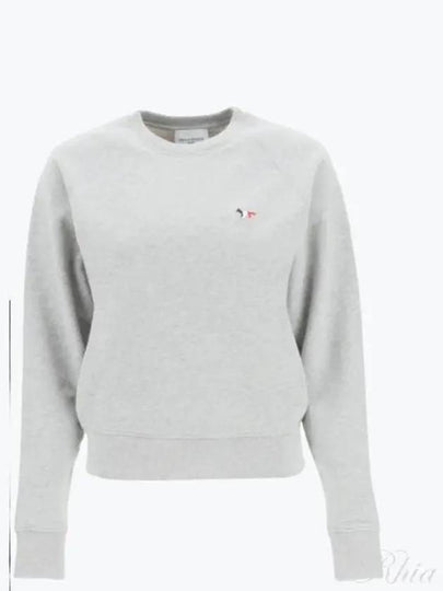 Tricolor Fox Patch Adjusted Sweatshirt Gray - MAISON KITSUNE - BALAAN 2