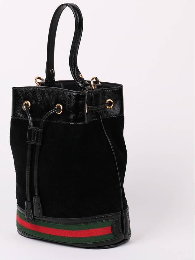 Suede black top handle small bucket bag 550621 - GUCCI - BALAAN 3