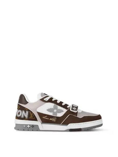 LV Trainer Low Top Sneakers Mocha - LOUIS VUITTON - BALAAN 1