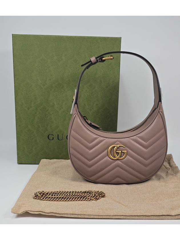 GG Marmont Half Moon Mini Shoulder Bag - GUCCI - BALAAN 1