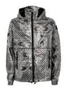 Metallic Effect Print Windbreaker Silver - MOOSE KNUCKLES - BALAAN 2