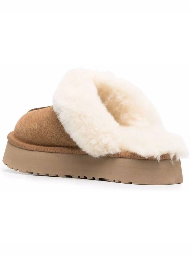 Women's Diskett Fleece Platform Slippers Brown - UGG - BALAAN 4