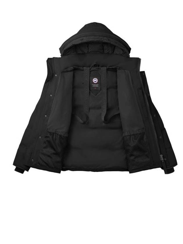 Wyndham Logo Patch Padding Black - CANADA GOOSE - BALAAN 3