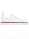 Tennis Vitello Calf Leather Low Top Sneakers White - THOM BROWNE - BALAAN 3