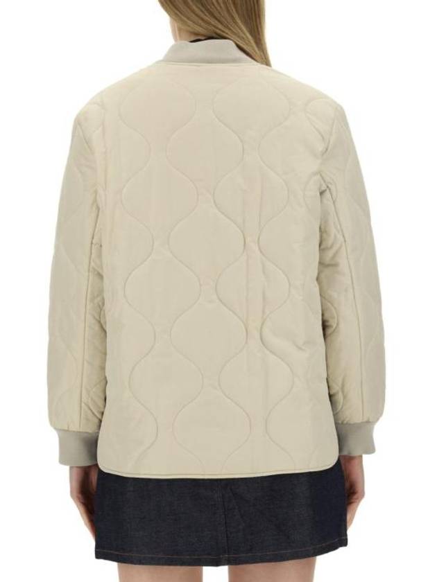 Camilla Logo Patch Quilted Jacket Ivory - A.P.C. - BALAAN 4