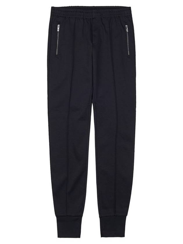 Zipper Pocket Track Pants Black - EMPORIO ARMANI - BALAAN 1