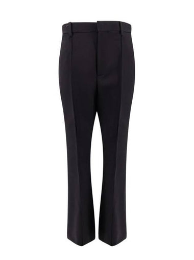 Veneta Flare High Waist Pants Black - BOTTEGA VENETA - BALAAN 1