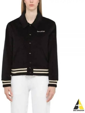 WELLNESS CLUB BOMBER JACKET NAVYCREAM JA761 - SPORTY & RICH - BALAAN 1