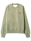 Cotton Heart Logo Sweatshirt Green - AMI - BALAAN 2