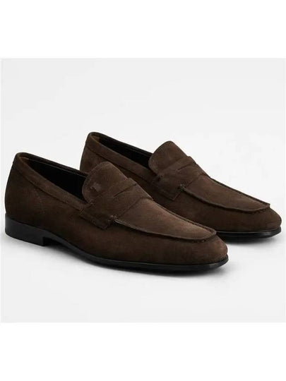 Men's Suede Penny Loafers Brown - TOD'S - BALAAN 2