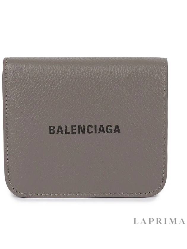 Logo Coin Pocket Flap Half Wallet Medium Grey - BALENCIAGA - BALAAN 9