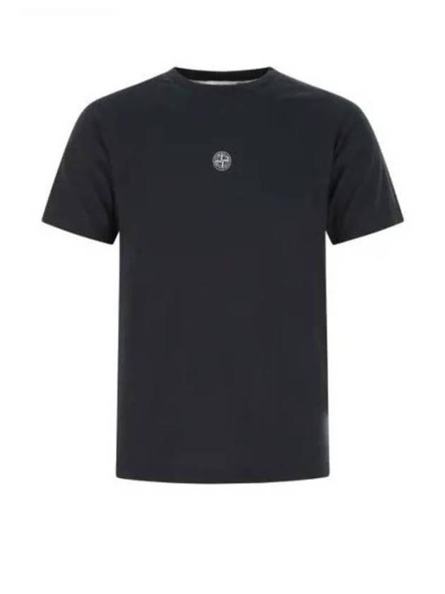 Embroidered Logo Short Sleeve T-Shirt Navy - STONE ISLAND - BALAAN 2