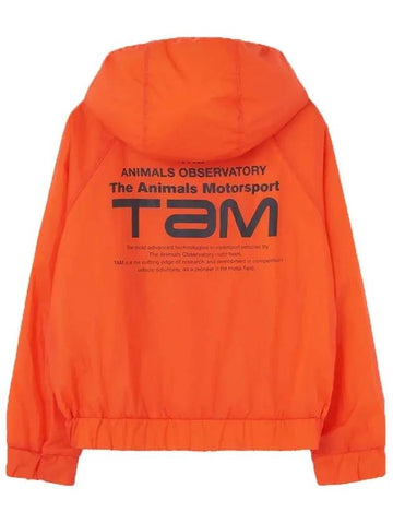 Kids Back Lettering Hooded Jacket Orange S24092 037BZ - THE ANIMALS OBSERVATORY - BALAAN 1