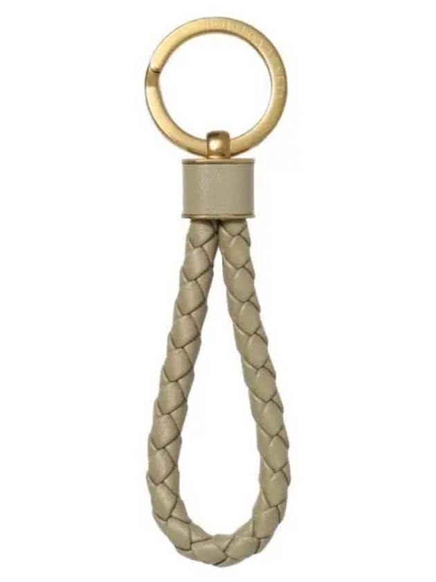 Intrecciato Lambskin Key Holder Taupe - BOTTEGA VENETA - BALAAN 2