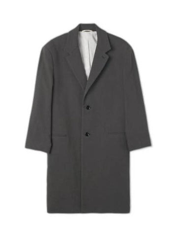 Cotton Viscose Chesterfield Single Coat Ash Black - LEMAIRE - BALAAN 1