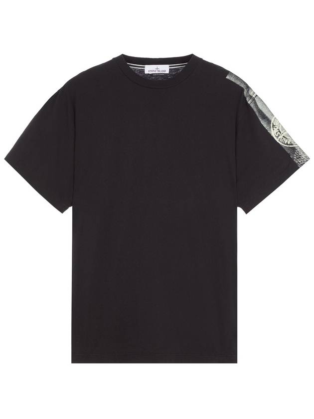 Compass Logo Round Short Sleeve T-Shirt Black - STONE ISLAND - BALAAN 2