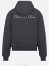 Logo Print Cotton Hoodie Black - DIOR - BALAAN 6