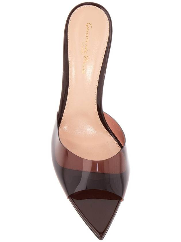 brown glossy tpu sandals with stiletto heel - GIANVITO ROSSI - BALAAN 2