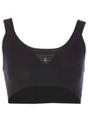 ORB Logo Knit Bra Black - VIVIENNE WESTWOOD - BALAAN 2