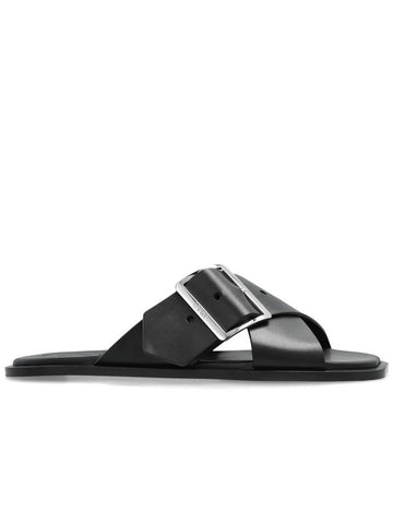 Loewe Leather Sandals, Women's, Black - LOEWE - BALAAN 1