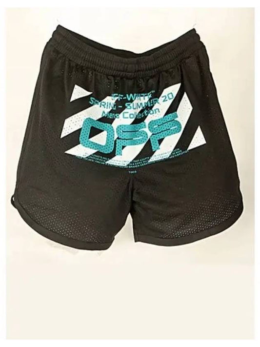 wave line logo mesh shorts black - OFF WHITE - BALAAN 2