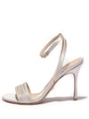 Dway Metallic Thread Embroidered Satin Sandal Heels Gold - DIOR - BALAAN 3