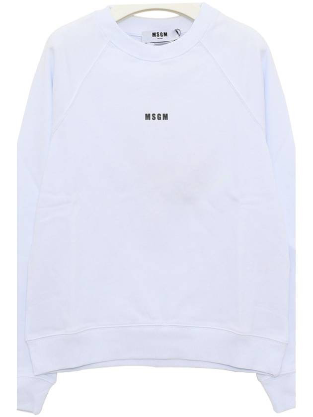 Micro Logo Print Sweatshirt White - MSGM - BALAAN 4