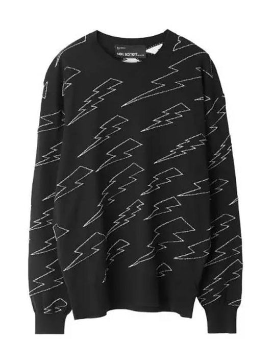 All over reverse rain bolt sweater men s knit - NEIL BARRETT - BALAAN 1