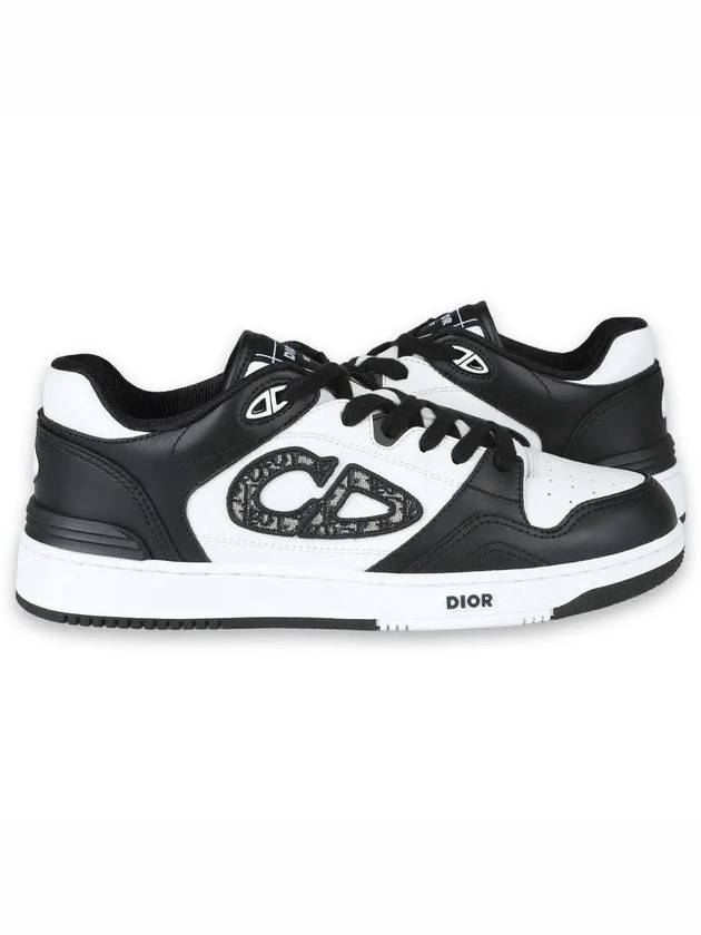 Oblique Detail Leather Low Top Sneakers White Black - DIOR - BALAAN 2