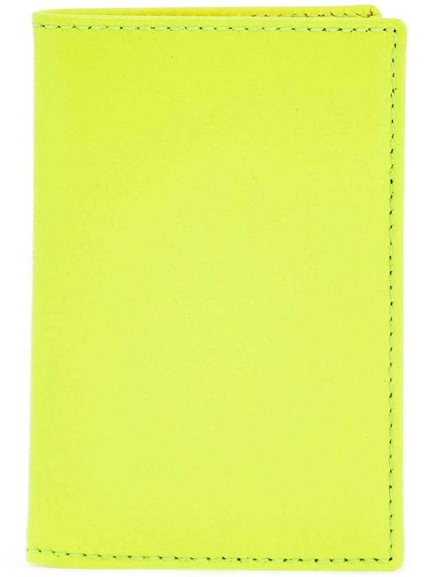 compact wallet in fluorescent yellow goat leather - COMME DES GARCONS WALLET - BALAAN 1