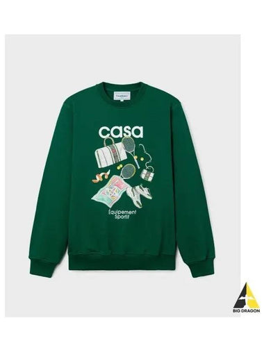 M Equipment Sportif Printed Unisex Sweatshirt Evergreen EQUIPEMENT - CASABLANCA - BALAAN 1