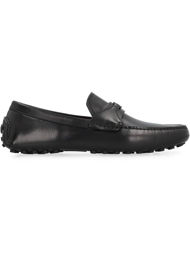 Gancini Leather Driving Shoes Black - SALVATORE FERRAGAMO - BALAAN 3