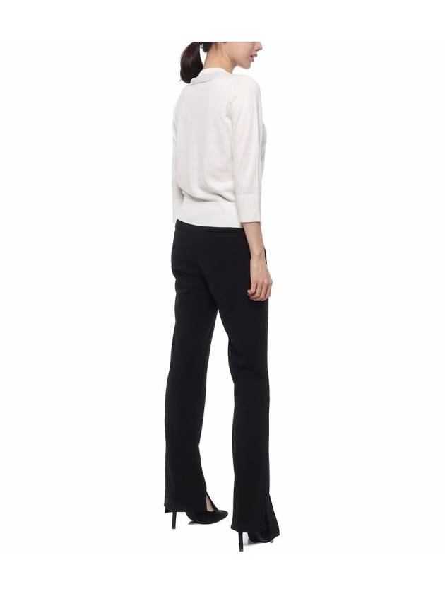 Piuma Crew Neck Cashmere Knit Top White - LORO PIANA - BALAAN 7