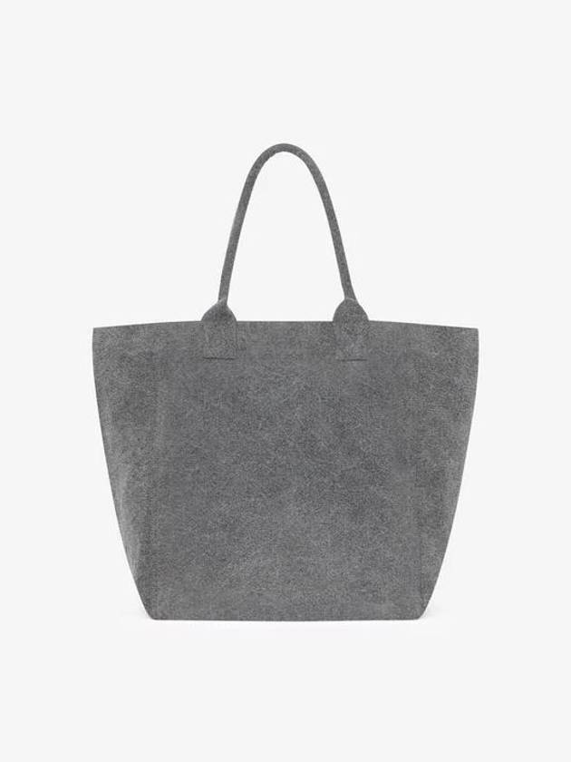 Yenky Logo Washed Cotton Tote Bag Grey - ISABEL MARANT - BALAAN 4