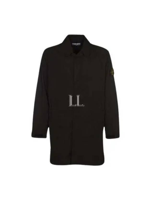 Micro Twill Compass Badge Trench Coat Black - STONE ISLAND - BALAAN 2