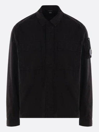 CP Company Long Sleeve Shirt 18CMSH128A110143G BLACK - CP COMPANY - BALAAN 1