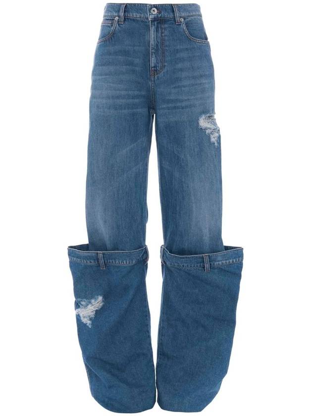 Turn-Up Denim Jeans Blue - JW ANDERSON - BALAAN 2