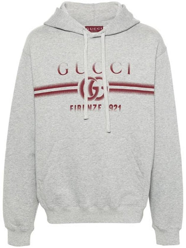 Double G Cotton Jersey Hood Gray - GUCCI - BALAAN 1