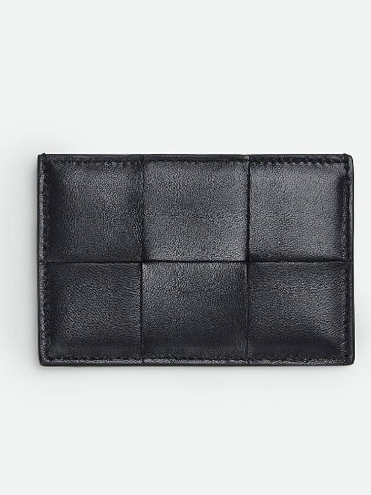 Intrecciato Lambskin Calfskin Card Wallet Black - BOTTEGA VENETA - BALAAN 2