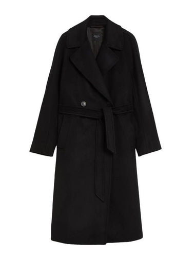 Women's Resina Wool Broadcloth Double Coat Black - WEEKEND MAX MARA - BALAAN 1