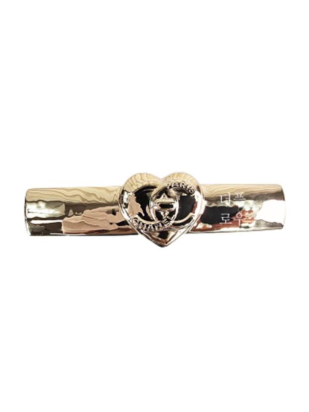 Women's CC Inheart Hairpin Gold - CHANEL - BALAAN.